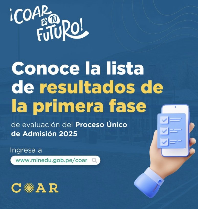 resultados del examen COAR 2025